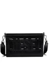 Diesel Dsl 3d Logo-embossed Shoulder Bag In Black