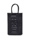 Diesel Dsl 3d Mini X Logo-embossed Tote Bag In T8013 Black