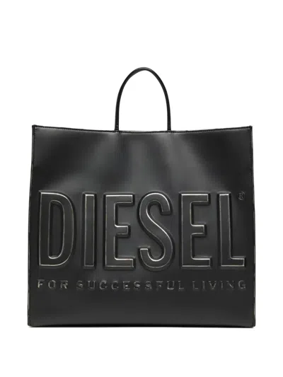 Diesel Dsl 3d Tote Bag In Black