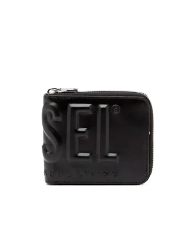Diesel Dsl 3d Wallet In Black
