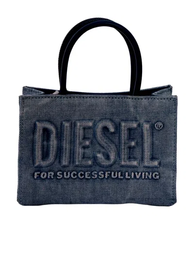 Diesel Kids Dsl Shopper 3 D Dsl 3 D Mini Bag Borsa In Blue