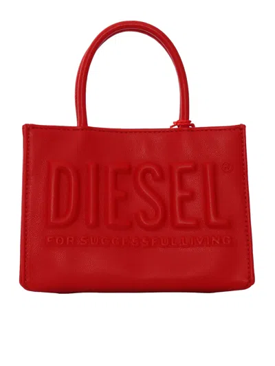 Diesel Kids Dsl Shopper 3 D Dsl 3 D Mini Bag Borsa In Red