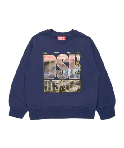 DIESEL DIESEL KIDS DSL78 LOGO-PRINTED CREWNECK SWEATSHIRT