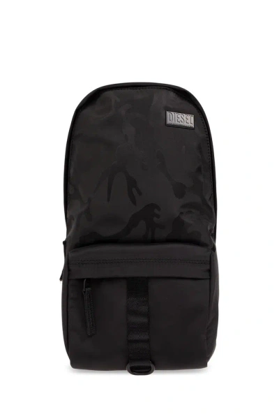 Diesel Dsrt Slingbag One Shoulder Backpack In Black
