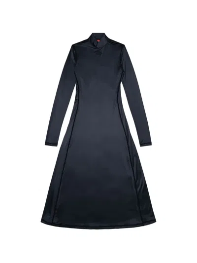 Diesel D-ungo Midi Dress In Black