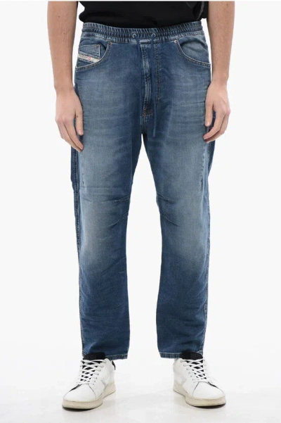 Diesel Dusty Effect Regular Fit 2040 D-amage Jogg Jeans 17cm In Blue