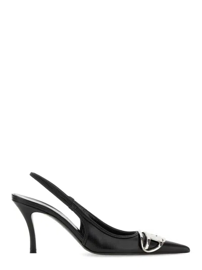 Diesel D-venus-slingback Pumps In Nappa Leather In Black