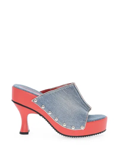 Diesel D-woodstock Stud-embellished Sandals In Multi