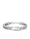 Diesel Dx1432 Logo-plaque Bracelet In 01 Silver