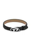 Diesel B-1dr 15 Belt In Glossy Black Glitter Leather In Black