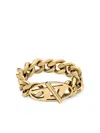 Diesel Gold-tone Stainless Steel Soft Chain Ring In Gold