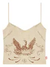 Diesel Eagle-print Cami Tank Top In White