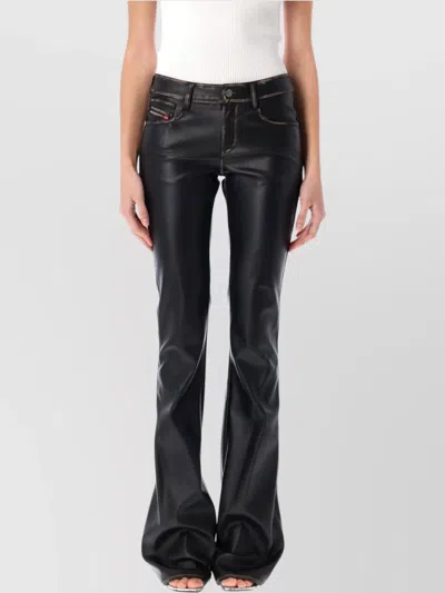 DIESEL ECO LEATHER FLARED PANT