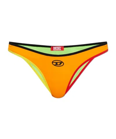 Diesel Elastic Waist Bikini Bottoms In Multi
