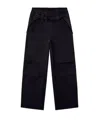 Diesel "gustaf" Layered Wide Leg Trousers In Black