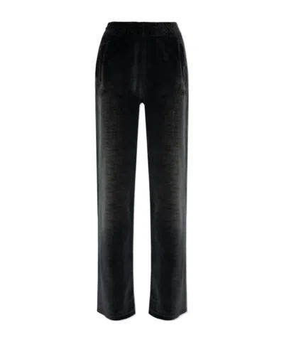 Diesel Elastic Waist Casual Pants In Black