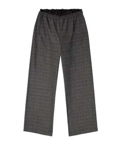 DIESEL ELASTIC-WAIST CHECKED STRAIGHT TROUSERS
