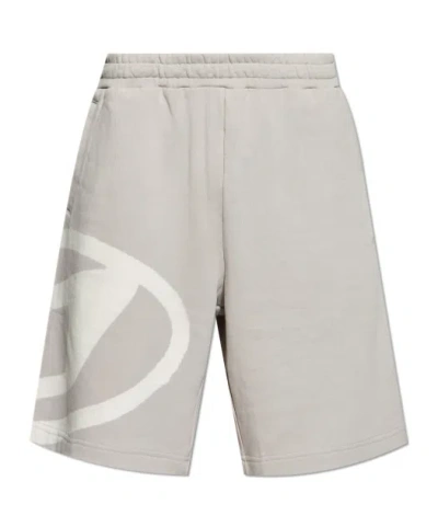 Diesel Elastic Waist Shorts In White