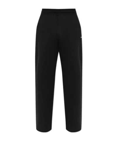 Diesel Elastic Waist Sports Pants In Black