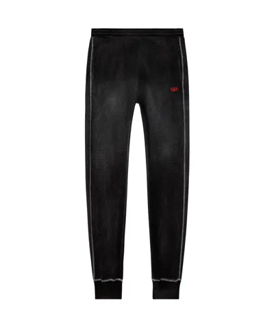 Diesel Elastic Waist Track Pants In Black