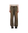 Diesel Elastic Waistband Sweatpants In Brown