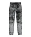 Diesel Devoré-houndstooth Elasticated Trousers In Blue