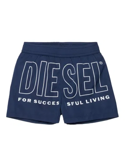 Diesel Babies' Elasticated Swim Shorts In Blue