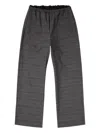 Diesel Elasticated-waist Checked Trousers In Gray