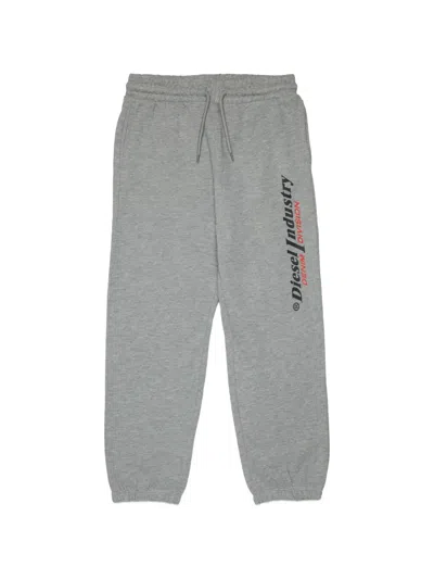 Diesel Kids' Sweatpants With Logo In Gray