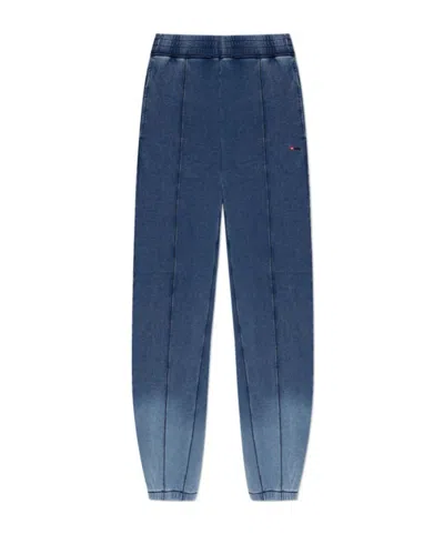 Diesel Elastic-waist Athletic Pants In Blue