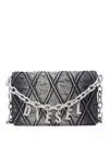 Diesel Women Black Charm-d Wallet Strap Wallet On Chain