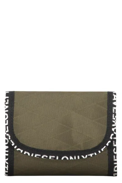 Diesel Elegant Olive-green Wallet, Practical And Durable