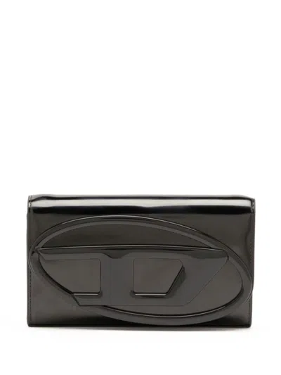 Diesel Polyurethane Wallet With Distinctive Logo Design And Multiple Compartments In Black