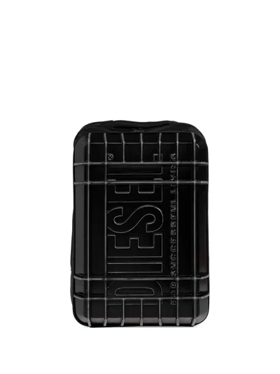 Diesel Embossed Logo Backpack In Black