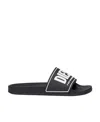 Diesel Sa-mayemi Cc Logo-embossed Slides In Black