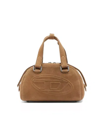 DIESEL DIESEL EMBOSSED LOGO SUEDE MINI BAG