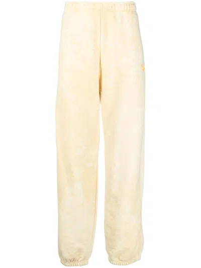 Diesel Embroidered Logo Track Pants In Yellow