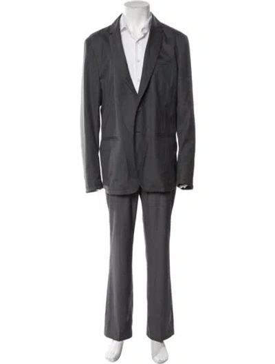 Pre-owned Diesel Embroidered Accent Blazer In Gray