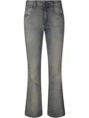Diesel Embroidered Detailing Bootcut Jeans In Grey