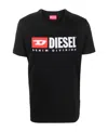 Diesel T-shirt With Splashed-effect Logo In Black