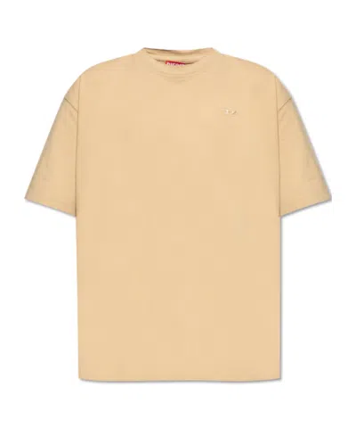 Diesel Embroidered-logo T-shirt In Orange