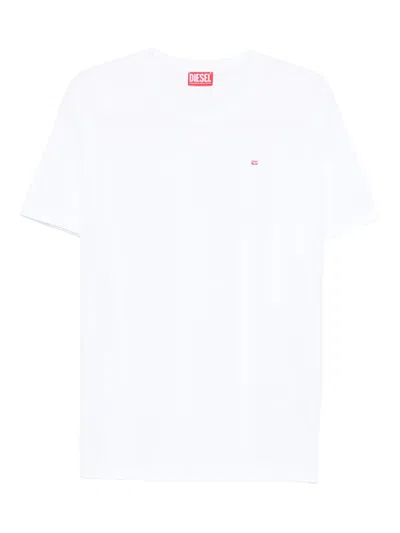 Diesel Regular T-shirt With Crew Neck And Oval D In White