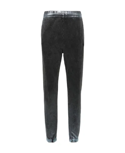 Diesel Embroidered-logo Track Pants In Black