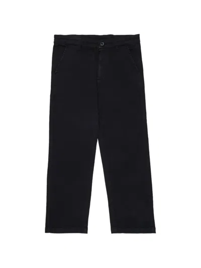 Diesel Kids' 로고 자수 팬츠 In Black