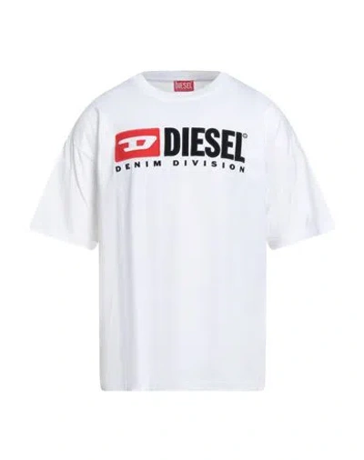Diesel Essentials Man T-shirt White Size L Cotton