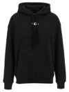 Diesel Hooded Knitwear With Drawstring And Ribbed Cuffs In Black