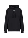 Diesel Hooded Knitwear With Drawstring And Ribbed Cuffs In Black
