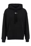 Diesel Logo-embroidered Hoodie In Black