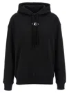 Diesel Hooded Knitwear With Drawstring And Ribbed Cuffs In Black