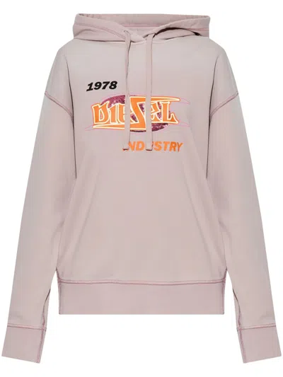 Diesel F-buxt-hood-p2 Hoodie In Purple